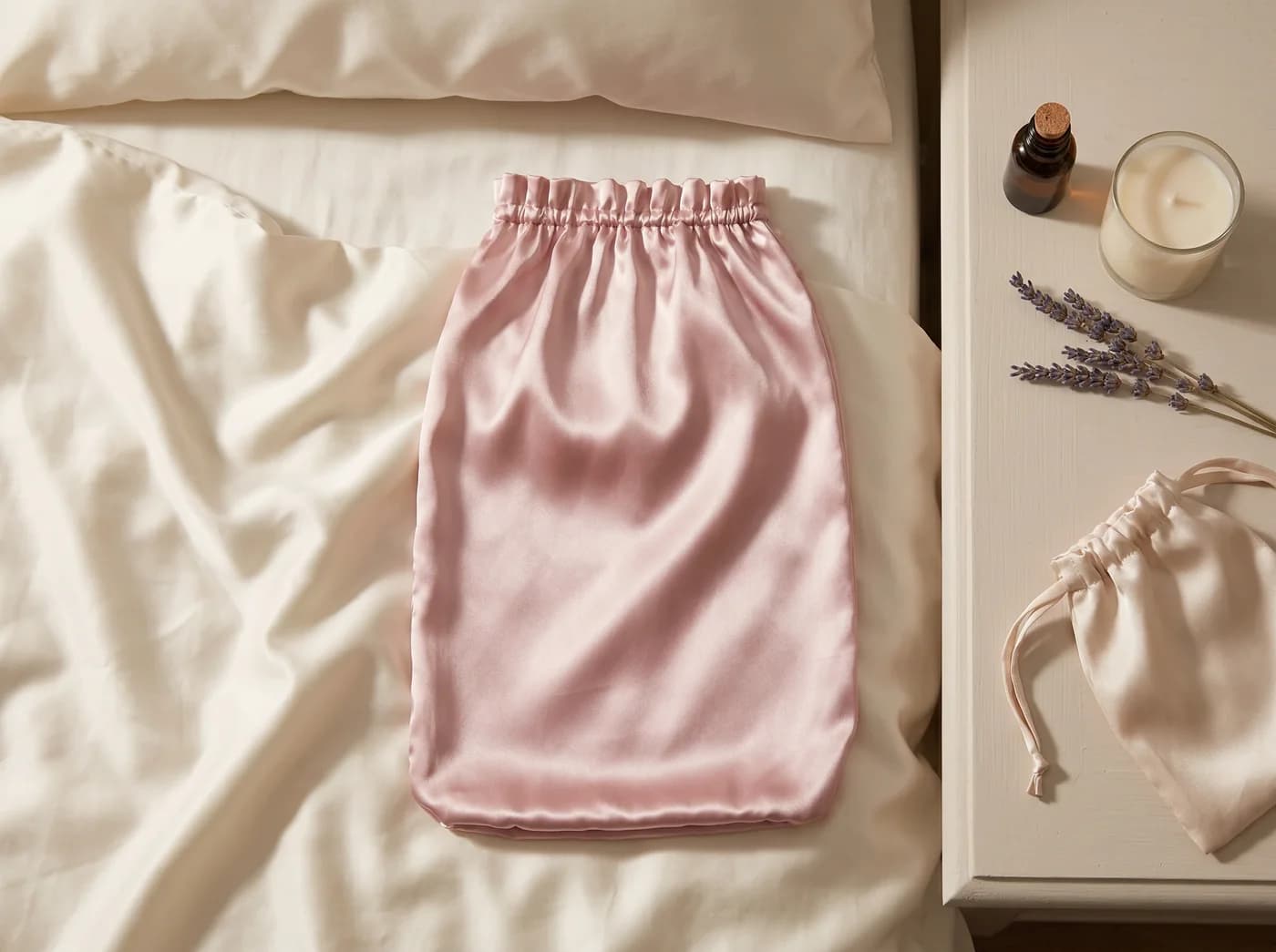 Smoothday Long Silk Sleep Bonnet lifestyle scene