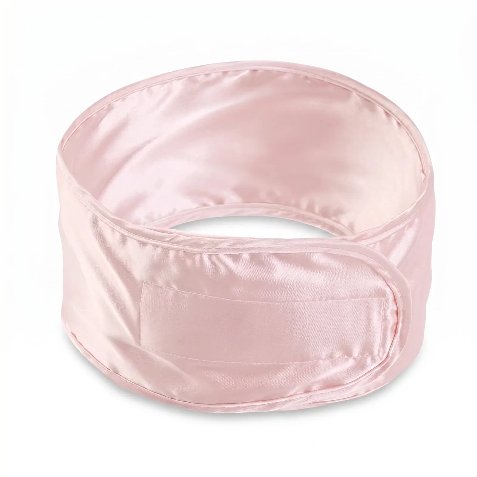 Bandeau de soins en soie | Douce Journée porté en Rose poudré